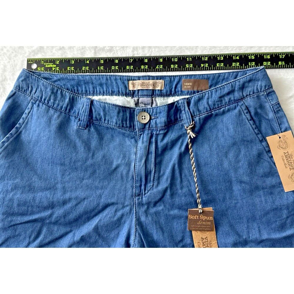 Nine West Vintage America Chambray Shorts Missy 6/28* fits 31" Soft Spun Denim - Picture 7 of 11
